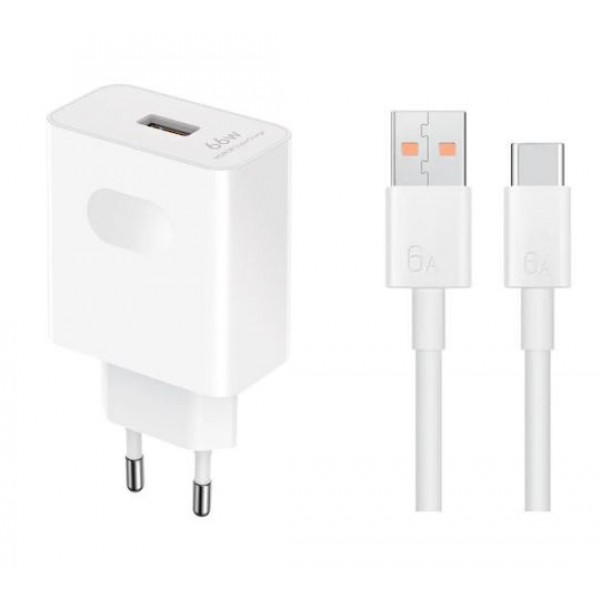  Honor USB-A Travel Charger 66W + Cable Λευκό Retail