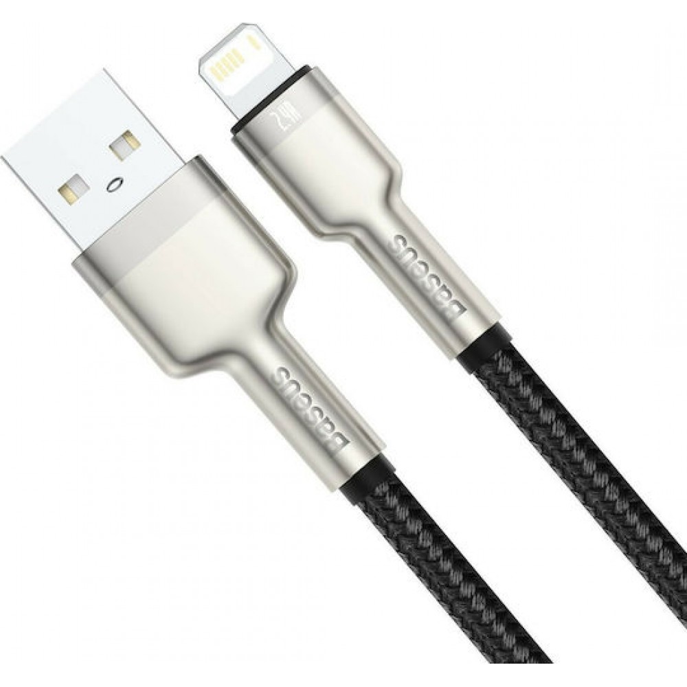 Baseus Braided USB 2.0 Cable USB male - Lightning male Black 1m (CALJK-A01)