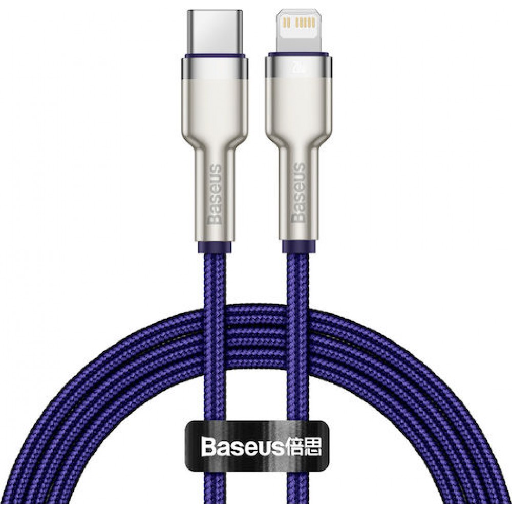 Baseus Braided USB 2.0 Cable USB-C male - Lightning male Purple 1m (CATLJK-A05)