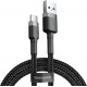 Baseus Braided USB 2.0 Cable USB-C male - USB-A male Black/Grey 50cm (CATKLF-AG1)