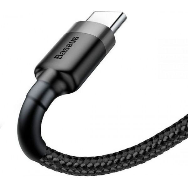 Baseus Braided USB 2.0 Cable USB-C male - USB-A male Black/Grey 50cm (CATKLF-AG1)