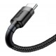 Baseus Braided USB 2.0 Cable USB-C male - USB-A male Black/Grey 50cm (CATKLF-AG1)