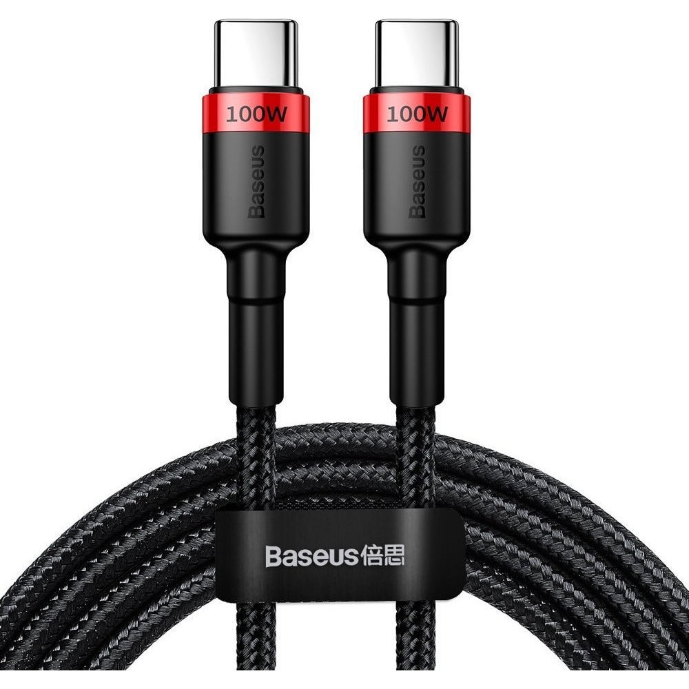 Baseus Braided USB 2.0 Cable USB-C male - USB-C male Black 2m (CATKLF-AL91)