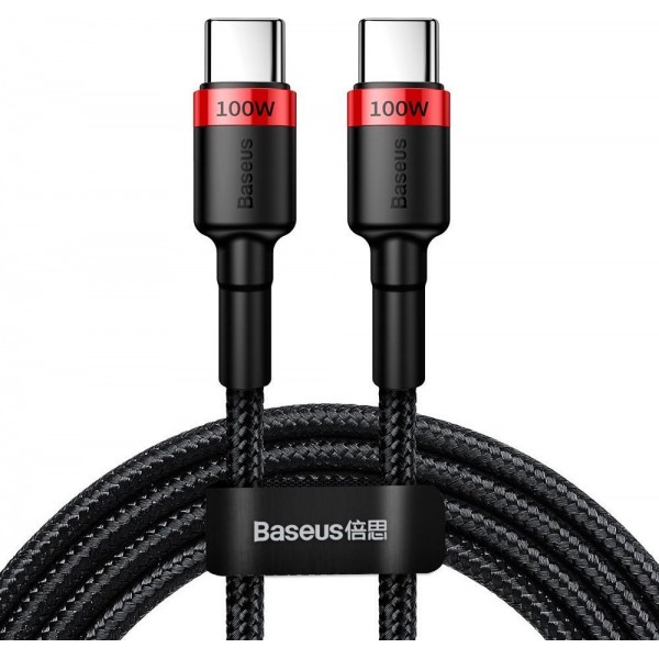 Baseus Braided USB 2.0 Cable USB-C male - USB-C male Black 2m (CATKLF-AL91)