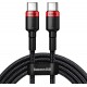Baseus Braided USB 2.0 Cable USB-C male - USB-C male Black 2m (CATKLF-AL91)