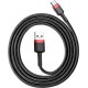 Baseus Braided USB 2.0 Cable USB-C male - USB-A male Black/Red 1m (CATKLF-B91)