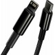 Baseus Braided Data Cable USB-C male - Lightning Female Black 2m (CATLWJ-A01)