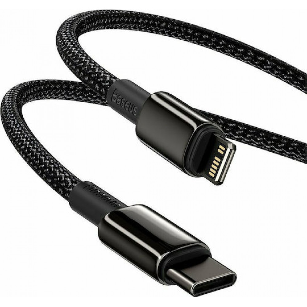 Baseus Braided Data Cable USB-C male - Lightning Female Black 2m (CATLWJ-A01)