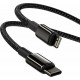 Baseus Braided Data Cable USB-C male - Lightning Female Black 2m (CATLWJ-A01)
