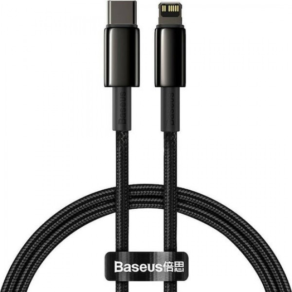 Baseus Braided Data Cable USB-C male - Lightning Female Black 2m (CATLWJ-A01)
