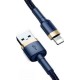 Baseus Braided Cable Lighting - USB-A male Blue/Gold 2m (CAlKLF-CV3)