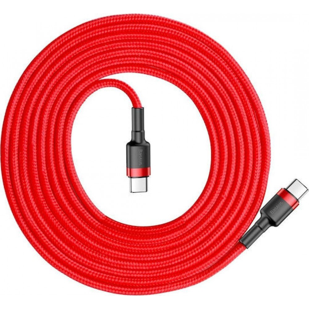 Baseus Braided USB 2.0 Cable USB-C male - USB-C male Red 2m (CATKLF-H09)