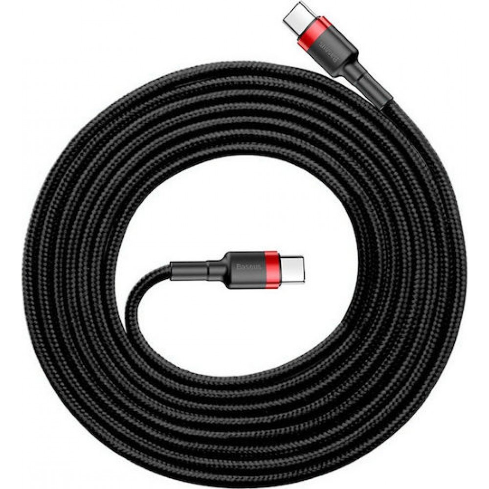 Baseus Braided USB 2.0 Cable USB-C male - USB-C male Black/Red 2m (CATKLF-H91)