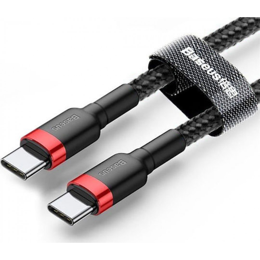Baseus Braided USB 2.0 Cable USB-C male - USB-C male Black/Red 2m (CATKLF-H91)