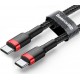 Baseus Braided USB 2.0 Cable USB-C male - USB-C male Black/Red 2m (CATKLF-H91)