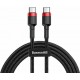 Baseus Braided USB 2.0 Cable USB-C male - USB-C male Black/Red 2m (CATKLF-H91)