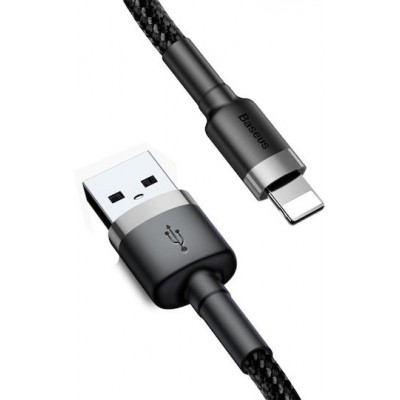 Baseus Braided Cable Lighting - USB-A male Black 3m (CALKLF-RG1)