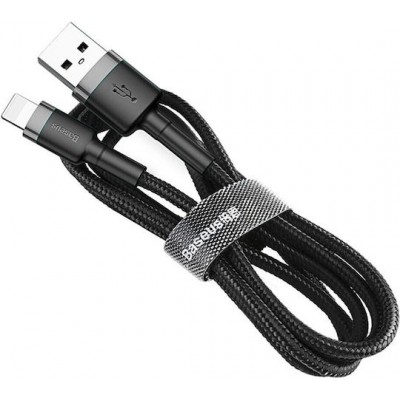 Baseus Braided Cable Lighting - USB-A male Black 3m (CALKLF-RG1)