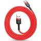 Baseus Braided USB 2.0 Cable USB-C male - USB-A male Red 3m (CATKLF-U09)