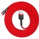 Baseus Braided Cable Lighting - USB-A male Red 1m (CATKLF-B09)