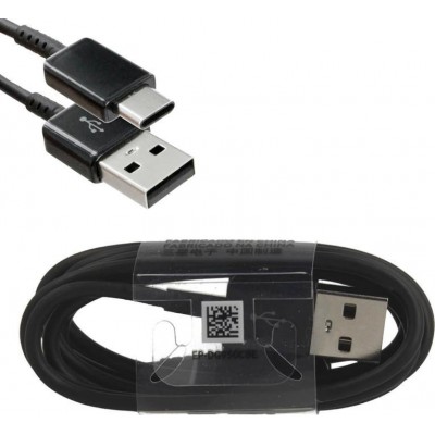 Samsung Regular USB 2.0 Cable USB-C male - USB-A male Μαύρο 1.5m (EP-DW700CBE) Bulk