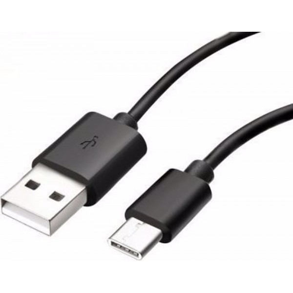 Samsung Regular USB 2.0 Cable USB-C male - USB-A male Μαύρο 1.5m (EP-DW700CBE) Bulk