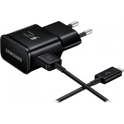 Samsung USB Type-C Cable & Wall Adapter Μαύρο (EP-TA20EBE+EP-DG950CBE) Retail