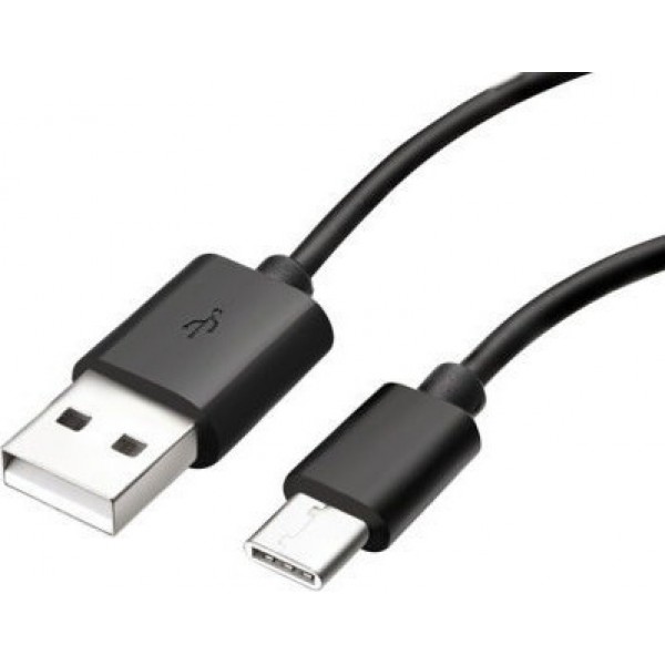 Samsung Regular USB 2.0 Cable USB-C male - USB-A male Μαύρο 1m (EP-DG970BBE)