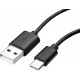 Samsung Regular USB 2.0 Cable USB-C male - USB-A male Μαύρο 1m (EP-DG970BBE)