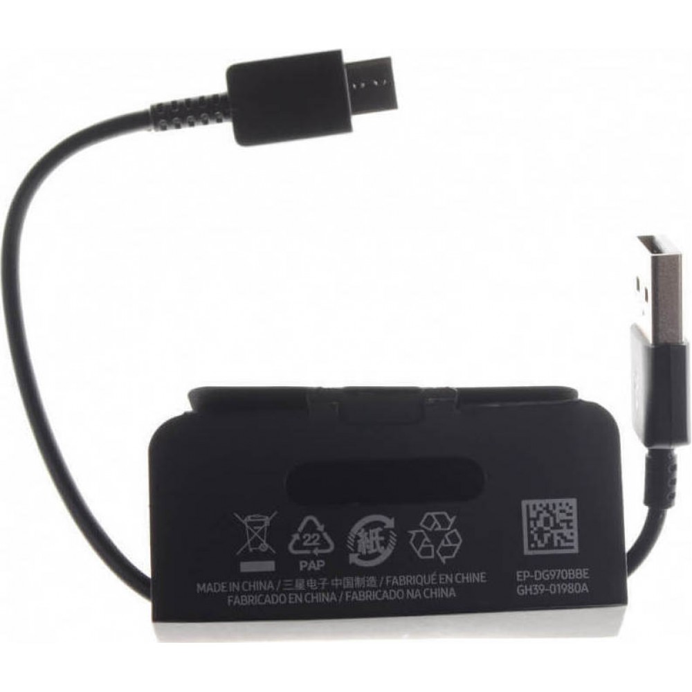 Samsung Regular USB 2.0 Cable USB-C male - USB-A male Μαύρο 1m (EP-DG970BBE)