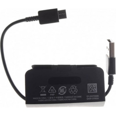 Samsung Regular USB 2.0 Cable USB-C male - USB-A male Μαύρο 1m (EP-DG970BBE)