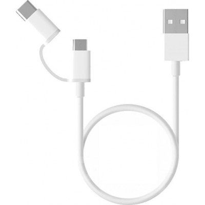 Xiaomi Regular USB to Type-C / micro USB Cable Λευκό 0.3m (SJV4083TY)