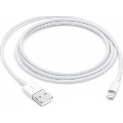 Apple Regular USB to Lightning Cable Λευκό 1m (MQUE2ZM/A)