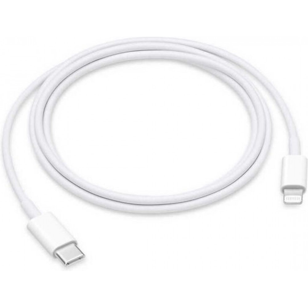 Apple Regular Cable USB-C male - Lightning Λευκό 1m (MUQ93ZM/A) 