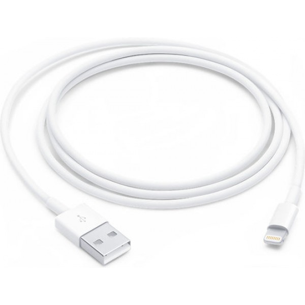 Apple Regular USB to Lightning Cable Λευκό 1m (MUQW3ZM/A)