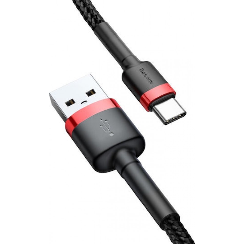 Baseus Braided USB 2.0 Cable USB-C male - USB-C male Black/Red 50cm (CATKLF-A91)