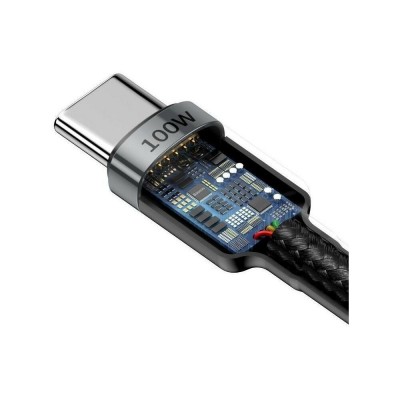 Baseus Braided USB 2.0 Cable USB-C male - USB-C male Black 2m (CATKLF-ALG1)