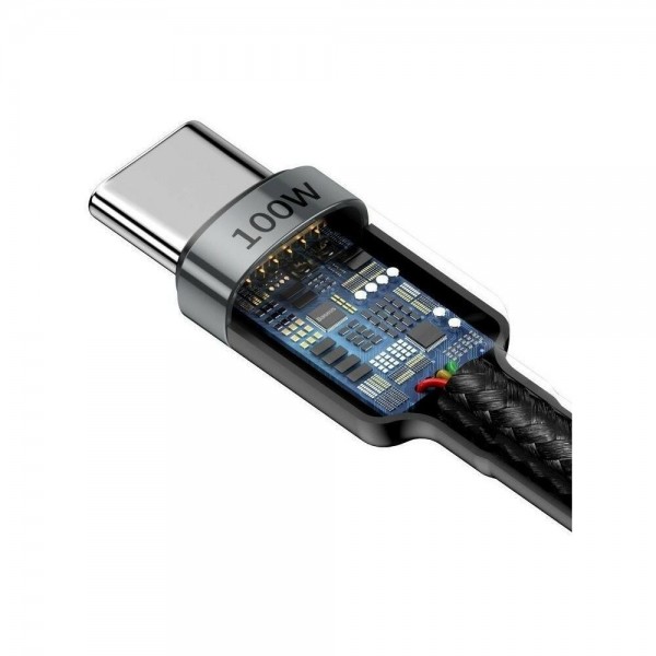 Baseus Braided USB 2.0 Cable USB-C male - USB-C male Black 2m (CATKLF-ALG1)