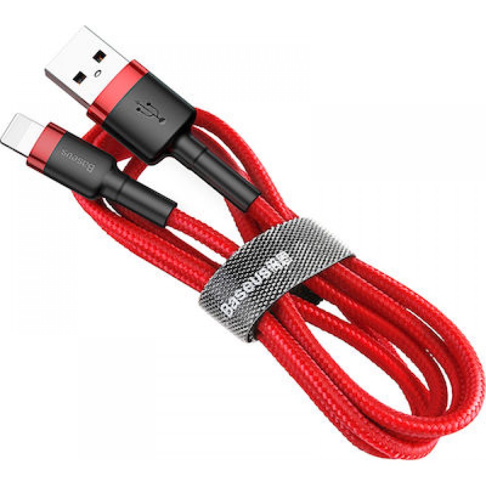 Baseus Braided Cable Lighting - USB-A male Red 1m (CATKLF-B09)