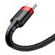 Baseus Braided USB 2.0 Cable USB-C male - USB-A male Black/Red 1m (CATKLF-B91)