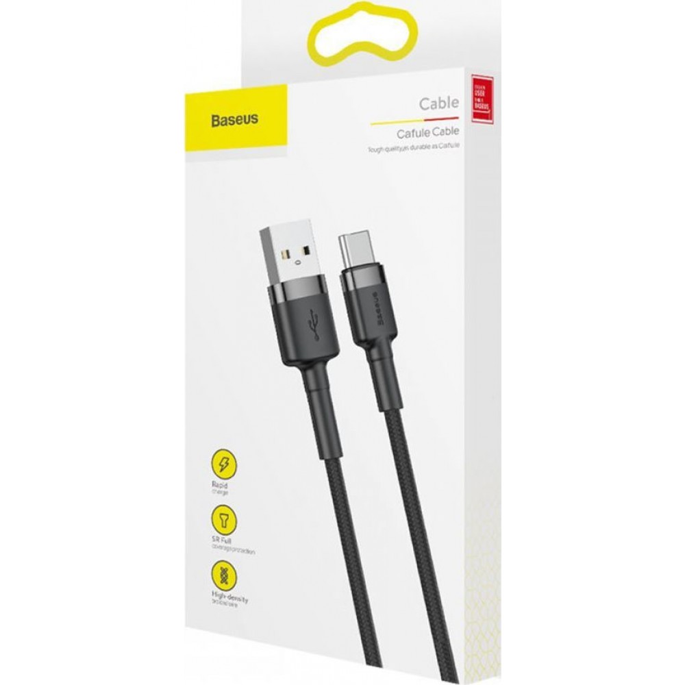 Baseus Braided USB to Lightning Cable Black 2m (CALKLF-CG1)