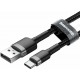 Baseus Braided USB 2.0 Cable USB-C male - USB-A male Black 1m (CATKLF-BG1)