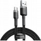 Baseus Braided USB 2.0 Cable USB-C male - USB-A male Black 1m (CATKLF-BG1)