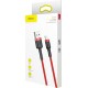 Baseus Braided Cable Lighting - USB-A male Red 2m (CATKLF-C09)