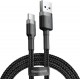 Baseus Braided USB 2.0 Cable USB-C male - USB-A male Black 2m (CATKLF-CG1)