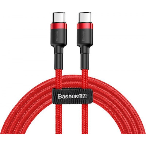 Baseus Braided USB 2.0 Cable USB-C male - USB-C male Red 1m (CATKLF-G09)