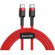 Baseus Braided USB 2.0 Cable USB-C male - USB-C male Red 2m (CATKLF-H09)