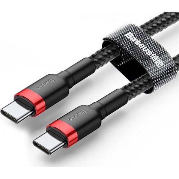 Baseus Braided USB 2.0 Cable USB-C male - USB-C male Black/Red 2m (CATKLF-H91)