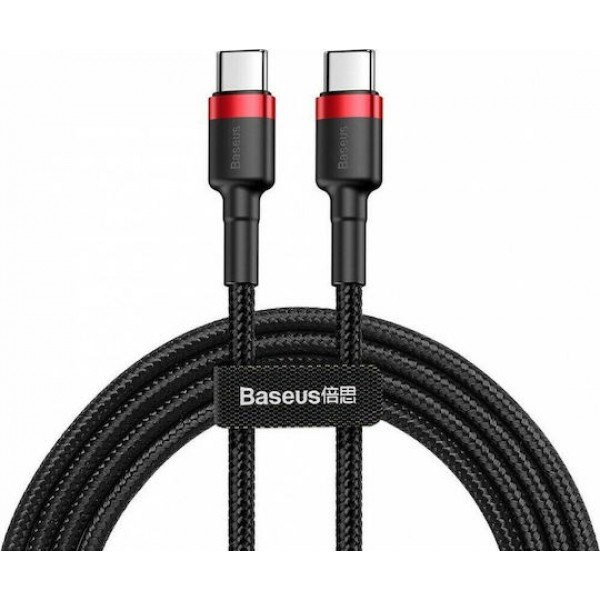 Baseus Braided USB 2.0 Cable USB-C male - USB-C male Black/Red 2m (CATKLF-H91)