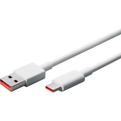 Xiaomi Regular USB 3.1 Cable USB-C male - USB-A male 6A Λευκό 1m (BHR6032GL) Bulk